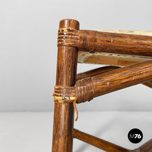 Load image into Gallery viewer, Chair in rattan and fabric, early 20th century
