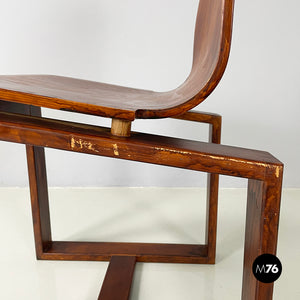 Chair in curved wood, 1950s