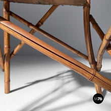 Load image into Gallery viewer, Chairs in fabric and bamboo, 1930s
