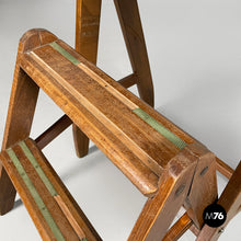 Load image into Gallery viewer, Stool ladder in wood, 1930s
