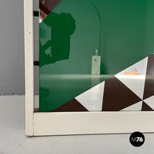 画像をギャラリービューアに読み込む, Floor mirror with geometric decoration, 1980s
