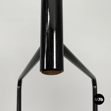 画像をギャラリービューアに読み込む, Coffe table with ashtray in black metal and glass, 1980s
