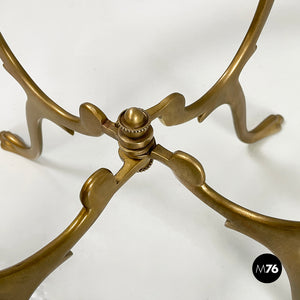 Coffee table in glass and brass, 1960s