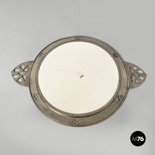 Charger l'image dans la galerie, Tray with flowers in ceramic and metal, 1930s
