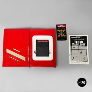 Console Intellivision and Tron deadly discs videogame by Mattel, 1980s