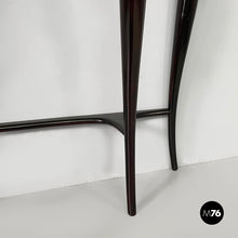 Load image into Gallery viewer, Wall console in wood, brass and glass, 1940s
