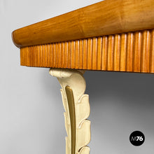 Load image into Gallery viewer, Wall console in wood and mirror, 1940s

