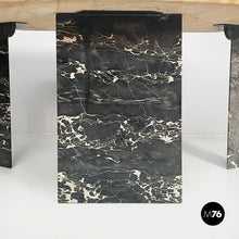 Load image into Gallery viewer, Wall console in black and pink marble, 1980s
