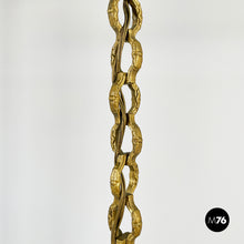 Load image into Gallery viewer, Chandelier in molded satin glass and brass, early 1900s
