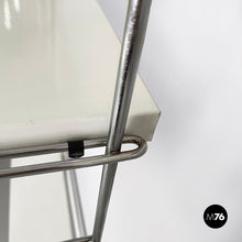 Load image into Gallery viewer, Modular wall bookcase in white metal and steel, 1980s
