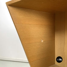 Carica l&#39;immagine nel visualizzatore di Gallery, Asymmetric bookcase in light wood, 1980s
