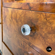 将图片加载到图库查看器，Asymmetrical wooden sideboard with glass display cabinet, 1920s
