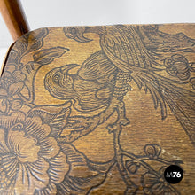 Load image into Gallery viewer, Pedestal in brown leather and bamboo, 1930s
