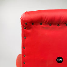 Load image into Gallery viewer, Armchair in red sky and black metal, 1960s
