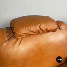 Carica l'immagine nel visualizzatore di Gallery, Brown leather armchairs, 1970s
