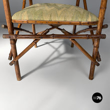 Carica l'immagine nel visualizzatore di Gallery, Armchairs in fabric and bamboo, 1930s
