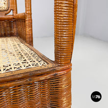 Load image into Gallery viewer, Armchairs in rattan and straw, 1960s
