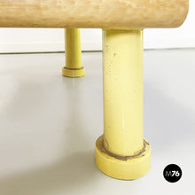 Carica l&#39;immagine nel visualizzatore di Gallery, Chair in gray velvet, briar wood and yellow metal, 1980s
