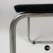 Load image into Gallery viewer, Chair in straw, black wood and steel, 1960s
