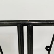 画像をギャラリービューアに読み込む, Folding chair in black wood and metal, 1980s

