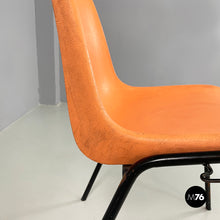 Charger l&#39;image dans la galerie, Stackable chairs in orange plastic and black metal, 2001
