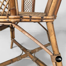 Load image into Gallery viewer, Chairs in rattan and light blue rattan, early 1900s
