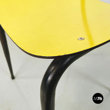 Carica l&#39;immagine nel visualizzatore di Gallery, Chairs Paulista in yellow, red, black formica and black metal, 1960s
