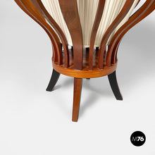Load image into Gallery viewer, Wooden coffee table with internal fabric storage, 1930s
