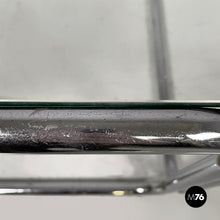 Load image into Gallery viewer, Coffee table in glass and chromed steel, 1970s
