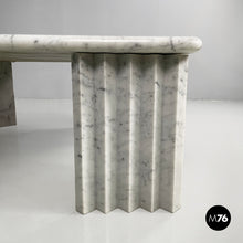 Load image into Gallery viewer, Rectangular coffe table in white marble by Carlo Scarpa, 1980s
