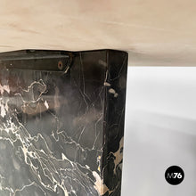 Load image into Gallery viewer, Wall console in black and pink marble, 1980s
