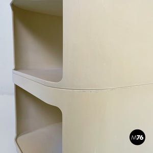 White plastic modular chest of drawers by Anna Castelli for Kartell, 1970s