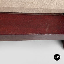 将图片加载到图库查看器，Armchair in wood and beige fabric, 1930s
