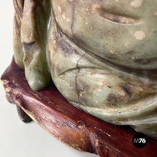 Charger l&#39;image dans la galerie, Buddha sculpture in jade and wood, 1950s
