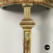 Load image into Gallery viewer, Consoles in green and yellow wood, 1700s
