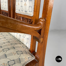 Load image into Gallery viewer, Bench in fabric and wood, 1930s
