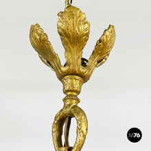 将图片加载到图库查看器，Chandelier in molded satin glass and brass, early 1900s
