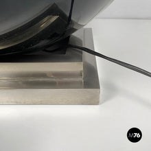 Load image into Gallery viewer, Table lamp in glass and steel, 1970s
