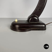 将图片加载到图库查看器，Table lamp in opaline glass and bakelite, 1940s
