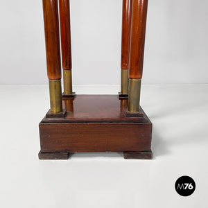 Pedestal in wood and brass, mid 1800s