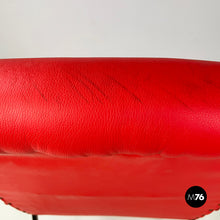 Load image into Gallery viewer, Armchair in red sky and black metal, 1960s
