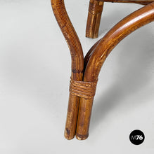 Load image into Gallery viewer, Armchairs with armrest in rattan, 1960s
