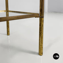 将图片加载到图库查看器，Coffe tables in brass and glass, 1960s
