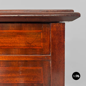 Console with mirror in wood, 1930s