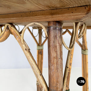 Outdoor dining table in rattan, early 1900s