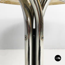 Load image into Gallery viewer, Dining table in red marble and steel, 1970s
