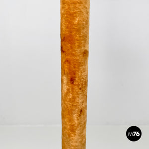 Velvet and brass floor lamp, 1940s