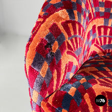 画像をギャラリービューアに読み込む, Armchairs in fabric and wood, 1970s

