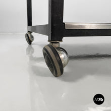 Load image into Gallery viewer, Cart in steel and black metal, 1980s
