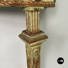 Load image into Gallery viewer, Consoles in green and yellow wood, 1700s
